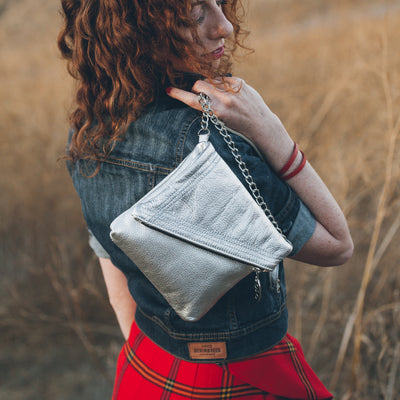 Shelley fold over bag-handmade leather bags-handcrafted leather-unique design bag-luxury leather bag-stylish bag-OKOhandbags