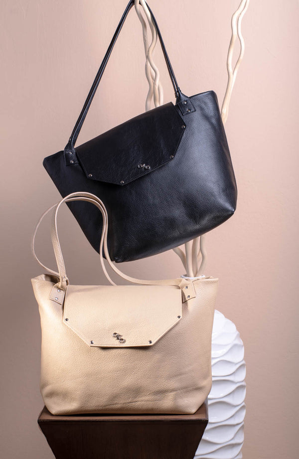 Medium Tote-handmade leather bags-handcrafted leather-unique design bag-luxury leather bag-stylish bag-OKOhandbags