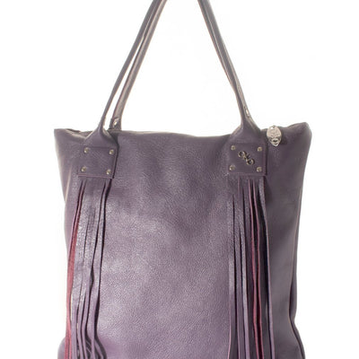 "Fringy" tote-handmade leather bags-handcrafted leather-unique design bag-luxury leather bag-stylish bag-OKOhandbags